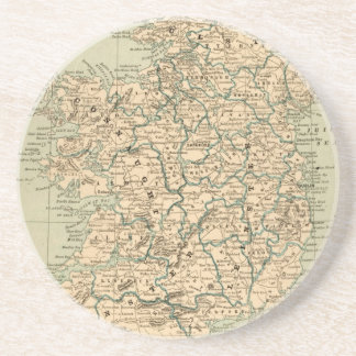 Dessous De Verre En Grès République antique vintage de l'Irlande de carte