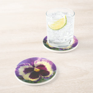Dessous De Verre En Grès ressort coloré Pansy