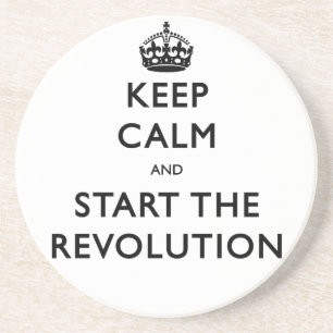 Dessous De Verre En Grès Restez Calme Et Commencez La Révolution