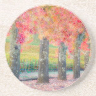 Dessous De Verre En Grès Résumé des arbres de Napa Valley