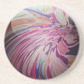 Dessous De Verre En Grès Résumé, remous coloré et marbre brillant de rayure