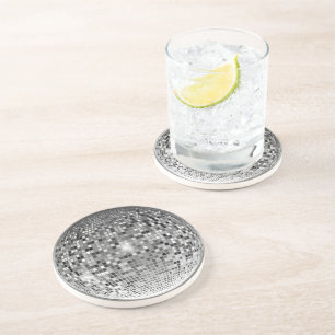 Dessous De Verre En Grès Retro Glamor Revive : Boule Disco Vintage