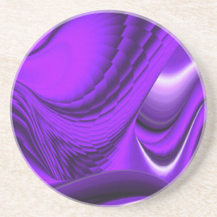 Dessous De Verre En Grès Rêves arc-en-ciel à fleurs violettes