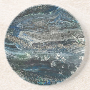 Dessous De Verre En Grès Rêves de la peinture abstraite Ocean'20