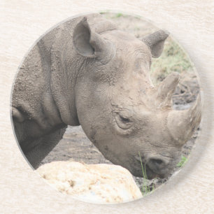 Dessous De Verre En Grès rhino noir