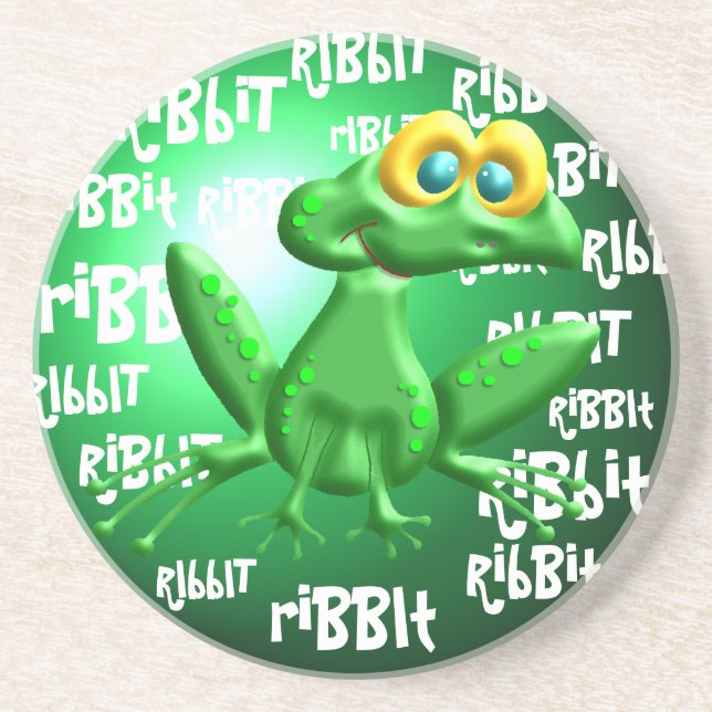Dessous De Verre En Grès Ribbit ! (Devant)