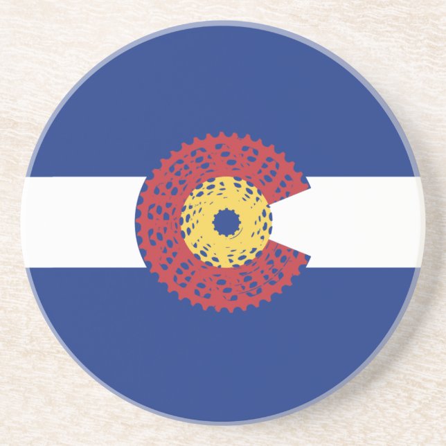 Dessous De Verre En Grès Ride Colorado (Bicycle Cassette) (Devant)