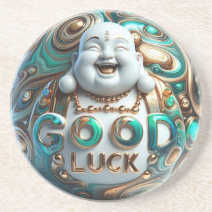 Dessous De Verre En Grès Rire "Bouddha"