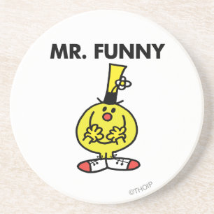 Dessous De Verre En Grès Rire M. Funny Avec Fleur