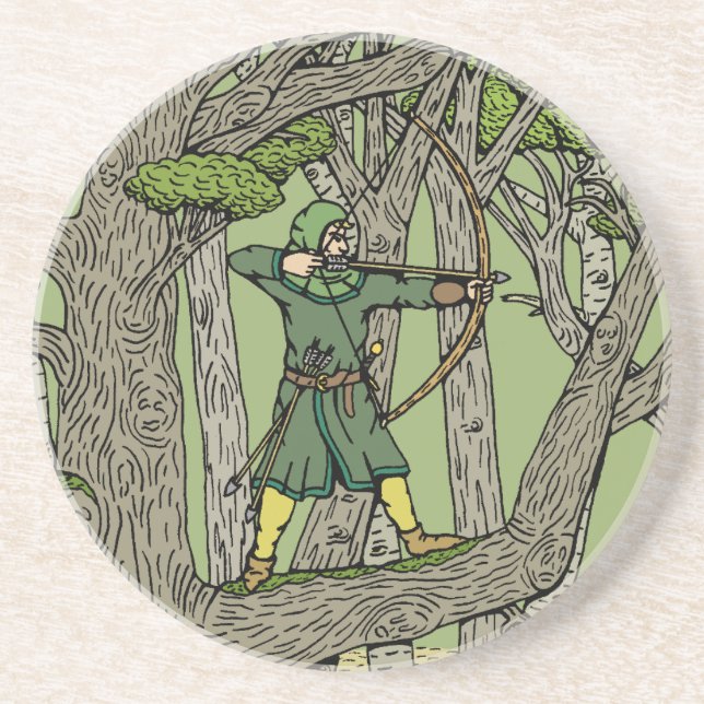 Dessous De Verre En Grès Robin Hood (Devant)