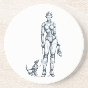 Dessous De Verre En Grès Robots