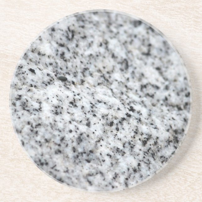 Dessous De Verre En Grès Roche noire et blanche de granit (Devant)