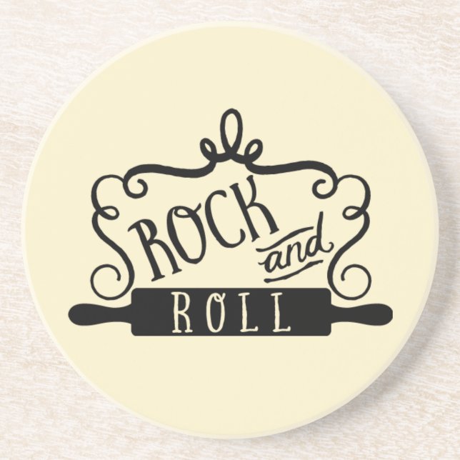 Dessous De Verre En Grès Rock et Roll (Devant)