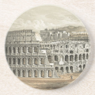 Dessous De Verre En Grès Roman Vintage Art