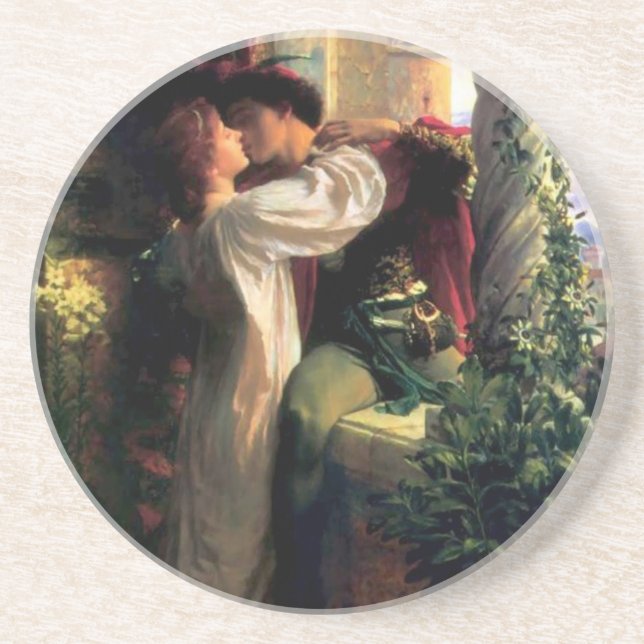 Dessous De Verre En Grès Roméo et Juliet (Devant)