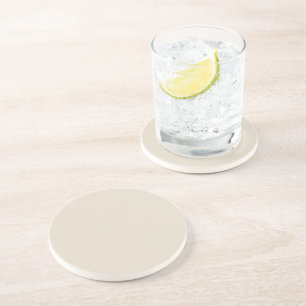 Dessous de verre en grès rond blanc d'os