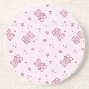 Dessous De Verre En Grès Rose d'arrière - plan de nounours