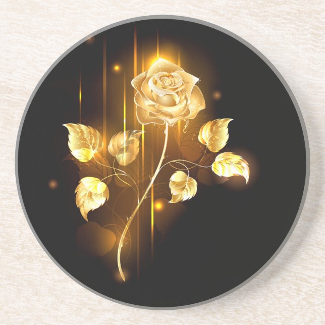 Dessous De Verre En Grès Rose d'or ( rose d'or ) (Devant)