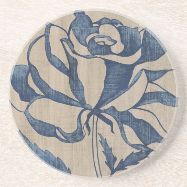 Dessous De Verre En Grès Rose Indigo (Devant)
