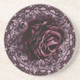 Dessous De Verre En Grès Rose Mandala