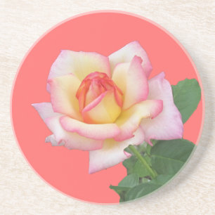 Dessous De Verre En Grès Rose rose bicolore