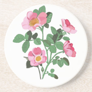 Dessous De Verre En Grès Rose sauvage rose foncé chintzy