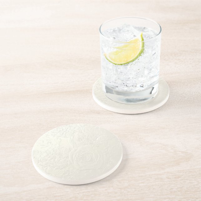 Dessous De Verre En Grès Rose subtil (Côté)