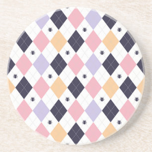 Dessous De Verre En Grès Rose violet diamant avec araignée