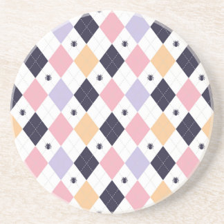 Dessous De Verre En Grès Rose violet diamant avec araignée