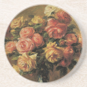 Dessous De Verre En Grès Roses dans un vase de Pierre Renoir, Beaux-arts an