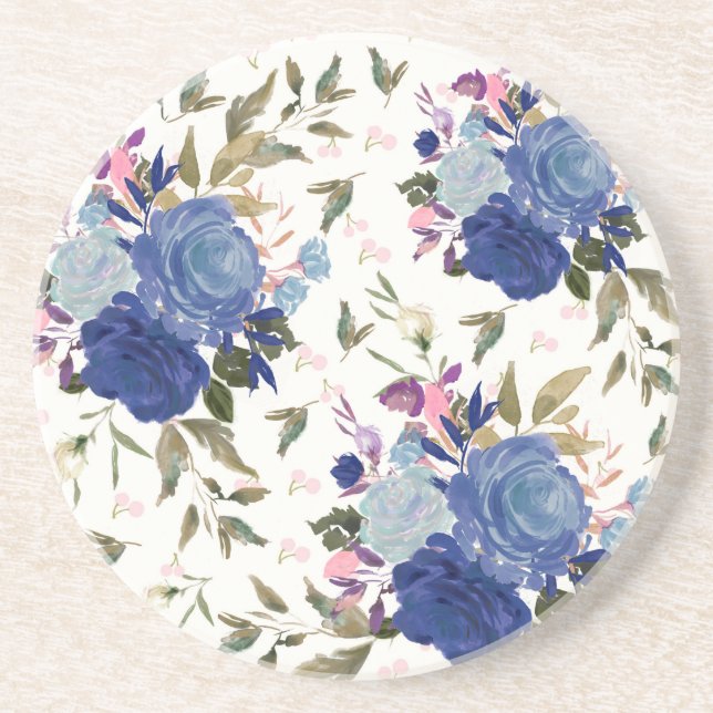 Dessous De Verre En Grès Roses et cerises (Devant)