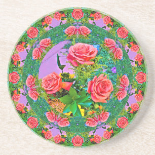 Dessous De Verre En Grès Roses roses