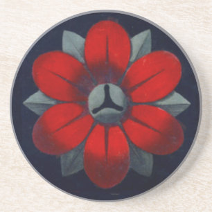 Dessous De Verre En Grès Rosette architecturale n° 3