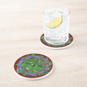Dessous De Verre En Grès Roue d'hiver de l'année