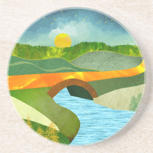 Dessous De Verre En Grès Route d'or