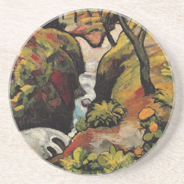 Dessous De Verre En Grès Ruisseau forestier par August Macke Expressionisme (Devant)