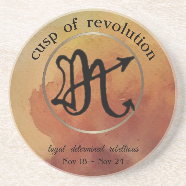 Dessous De Verre En Grès Sagitarrius - tranchant de Scorpion (Devant)