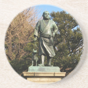 Dessous De Verre En Grès Saigo Takamori (Le Dernier Samurai) & Statue du Ch