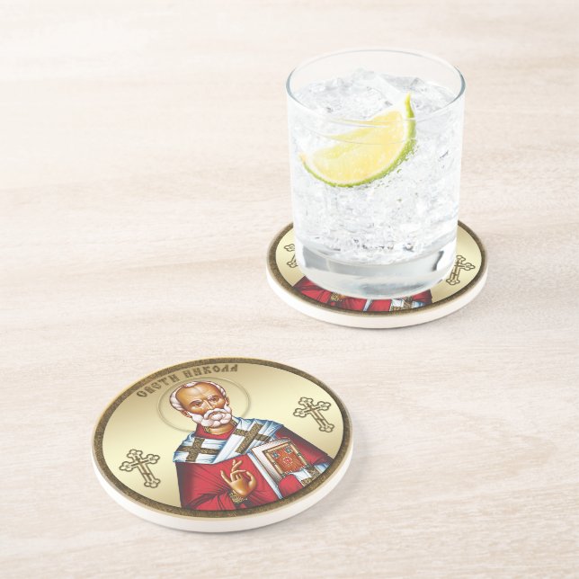 Dessous De Verre En Grès Saint Nicolas (Côté)