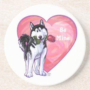 Dessous De Verre En Grès Saint-Valentin Husky
