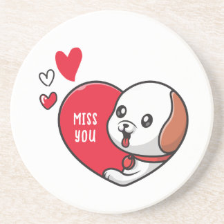 Dessous De Verre En Grès Saint Valentin, Mlle vous