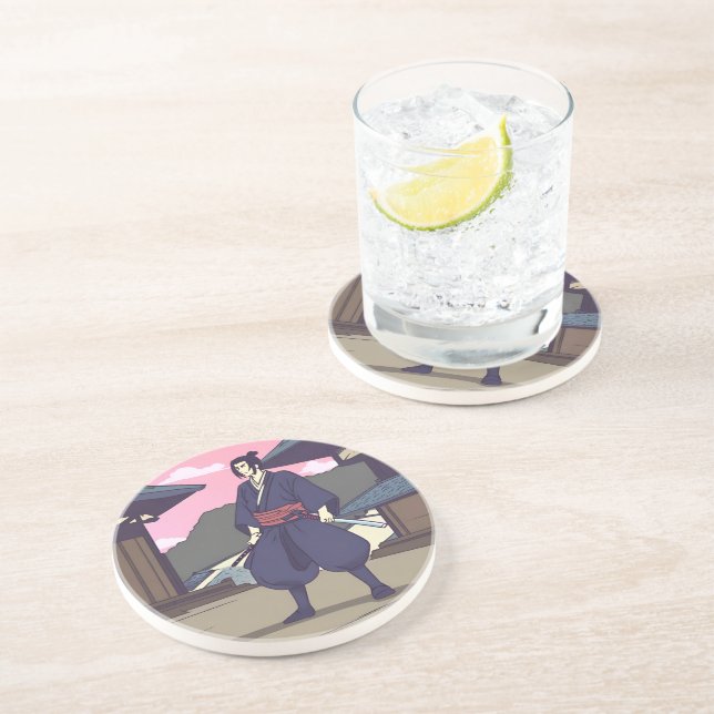 Dessous De Verre En Grès samouraï (Côté)