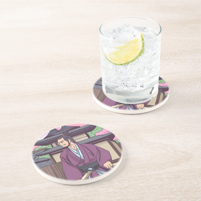 Dessous De Verre En Grès samouraï (Côté)