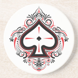 Dessous De Verre En Grès Sandstone Coaster — Spades