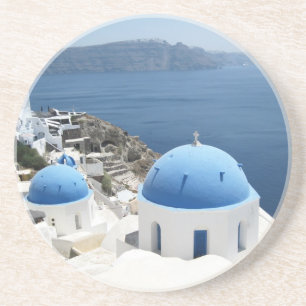 Dessous De Verre En Grès Santorini Grèce