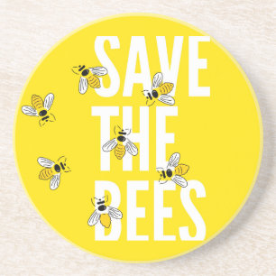 Dessous De Verre En Grès Sauvez les abeilles