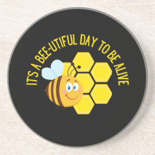 Dessous De Verre En Grès Save the Bees BEE Slogan Quotes Awareness Toxits