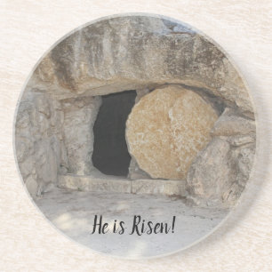 Dessous De Verre En Grès Scenic Series---Jesus Tomb Coaster