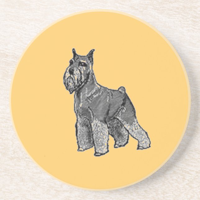 Dessous De Verre En Grès Schnauzer (Devant)
