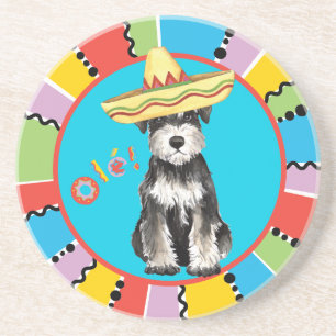 Dessous De Verre En Grès Schnauzer miniature Fiesta